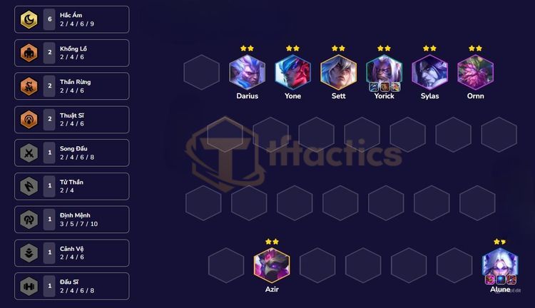 Alune TFT build đội hình Hắc Ám 