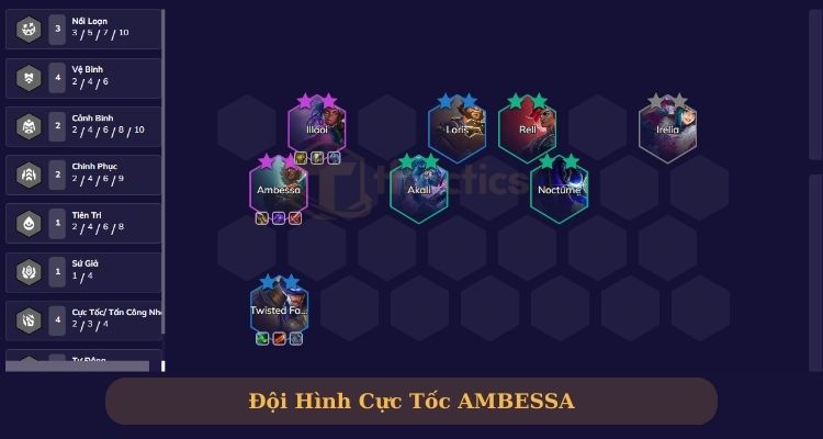 Đội hình Ambessa DTCL Cực Tốc mạnh mẽ