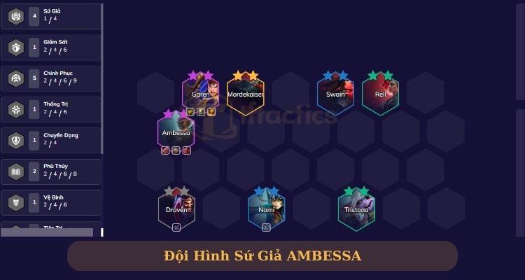 Đội hình Ambessa DTCL Sứ Giả mùa 13