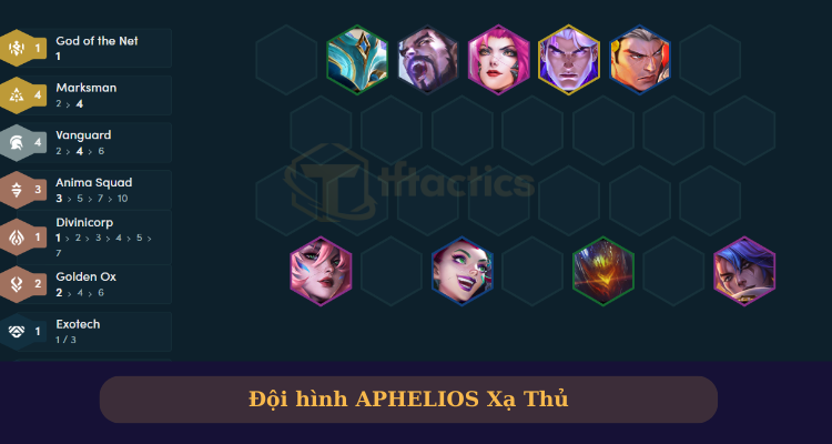 Đội hình Aphelios Xạ Thủ và Garen