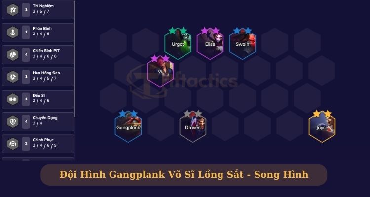 Đội hình Gangplank Võ Sĩ Lồng Sắt - Song Hình
