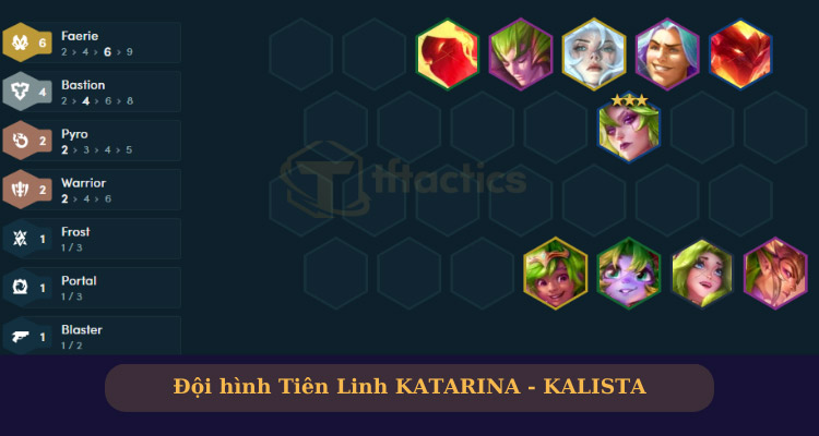 Đội hinh mạnh mẽ kết hợp với Katarina kết hợp cùng Kalista