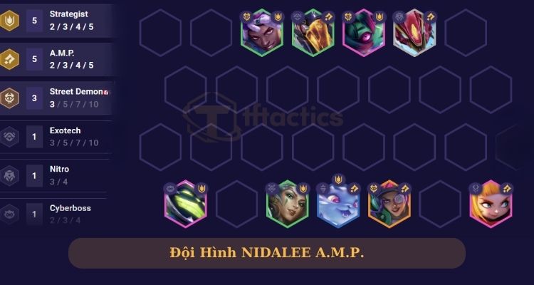 Đội hình Nidalee A.M.P. mạnh nhất DTCL mùa 14