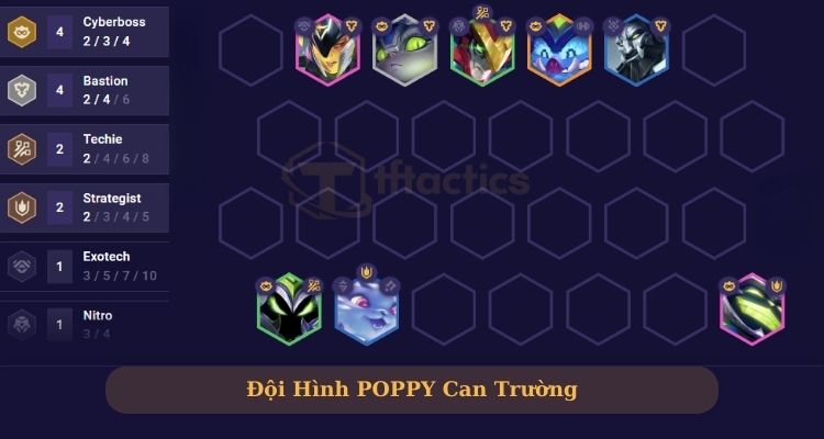 Đội hình Poppy Can Trường 