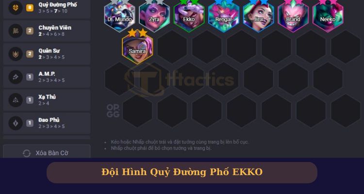 Đội hình Quỷ Đường Phố Ekko