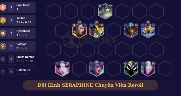 Đội hình Seraphine Chuyên Viên Reroll 