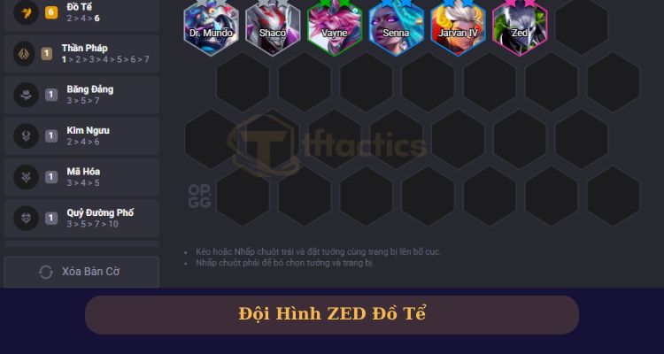Đội hình Zed mã hóa có lối chơi sáng tạo