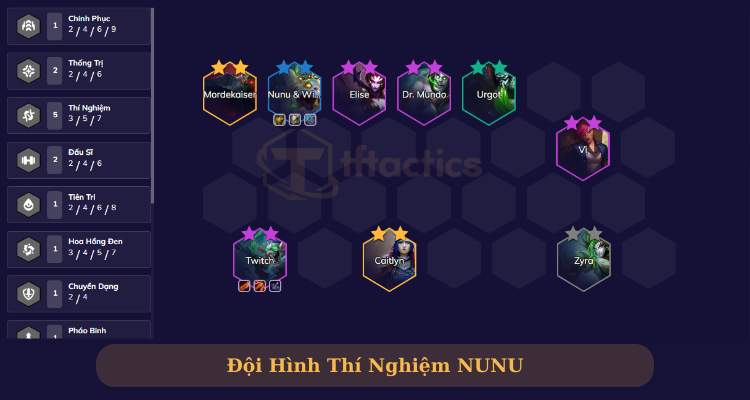 Hướng dẫn build đội hình Nunu TFT Thí Nghiệm