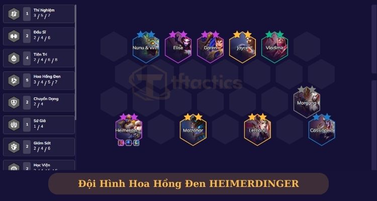 Hướng dẫn chơi đội hình Heimerdinger Hoa Hồng Đen