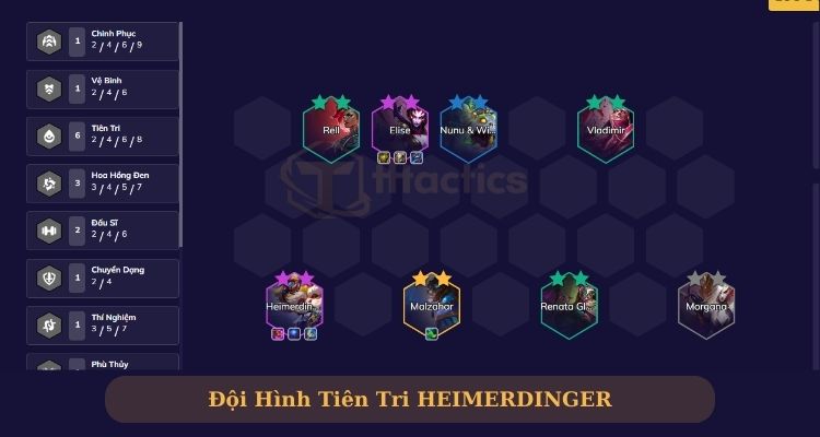 Hướng dẫn chơi đội hình Heimerdinger Tiên Tri
