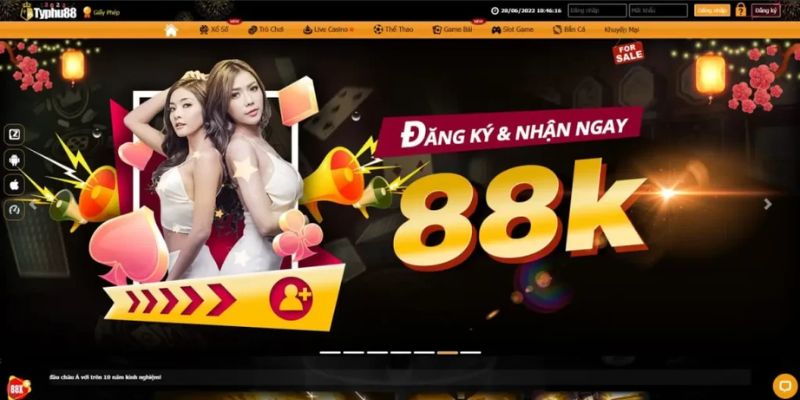 Nhận 88K khi đăng ký Typhu88