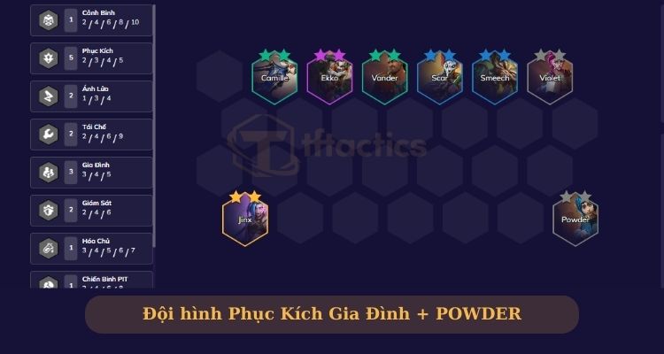 Đội hình Phục Kích Gia Đình + Powder