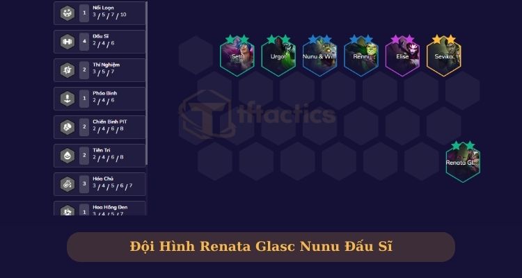 Đội hình Renata Glasc Nunu Đấu Sĩ cực khỏe