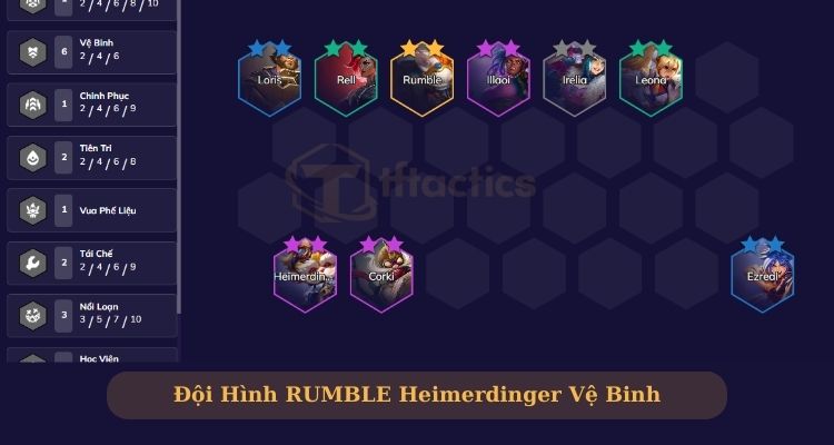 Đội hình Rumble Heimerdinger Vệ Binh