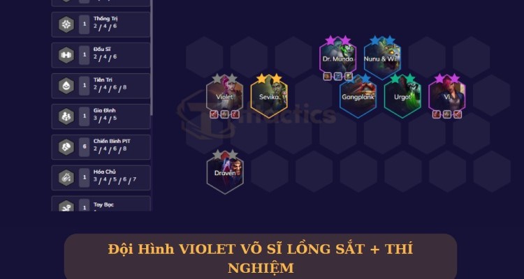 Võ Sĩ Lồng Sắt + Thí Nghiệm chính xác là sơ đồ đưa Violet lên đỉnh cao